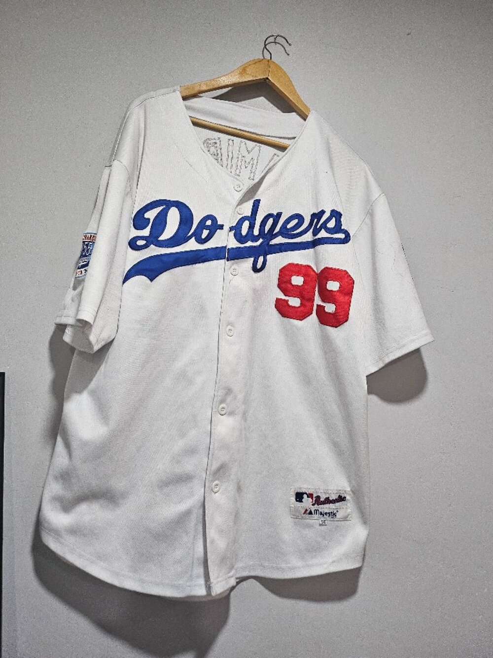 Authentic  LA Los Angeles Dodgers #99 Majestic Jersey Mens 56